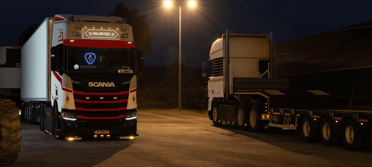 Two Drivers Parked Up For A Wee Break